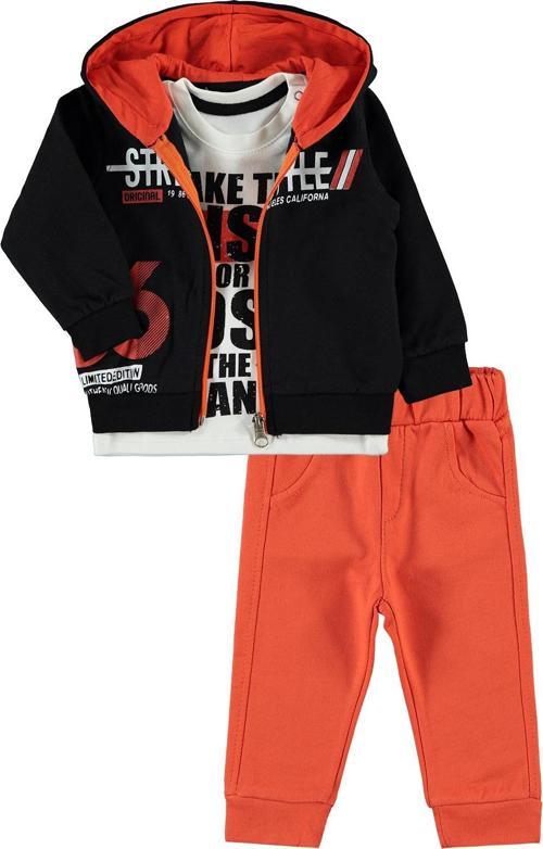 Erkek Bebek 3'lü Takım 6-18 Ay Turuncu