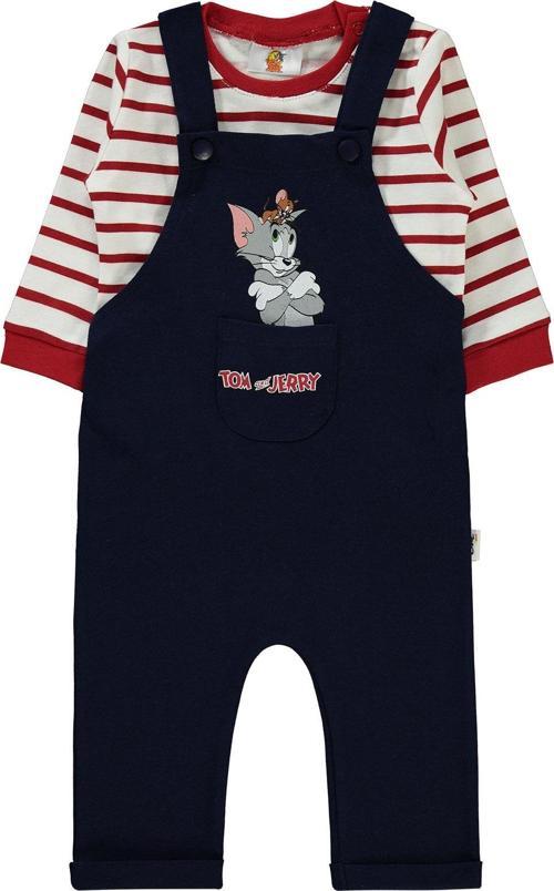 Tom ve Jerry Erkek Bebek Salopet 6-18 Ay Kırmızı