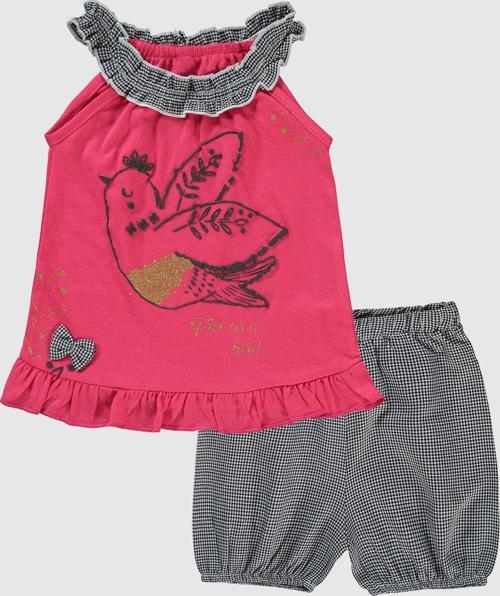 Kız Bebek Şortlu Takım 6-18 Ay Nar