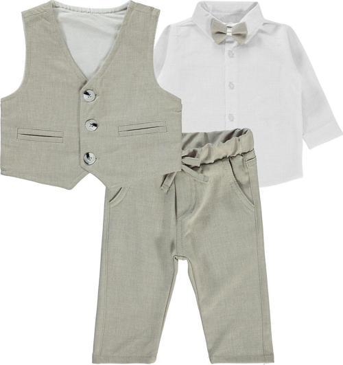 Erkek Bebek 4'lü Takım 6-18 Ay Bej