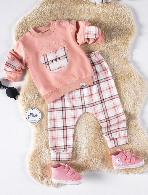 Kız Bebek 2'li Takım 6-12 Ay Somon