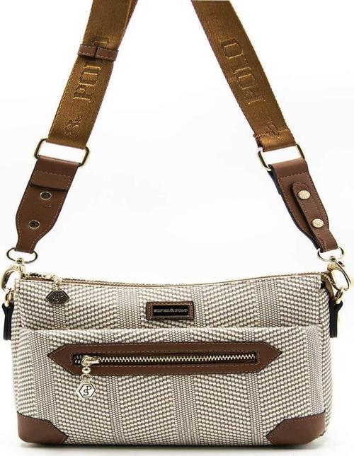 Kadın Çapraz Çanta 1110-43915 SILVER POLO ÇAPRAZ BAYAN ÇANTASI M132 BEJ-MAT TABA