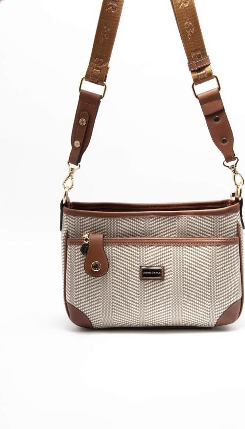 Kadın Çapraz Çanta 1160-45499 SILVER POLO ÇAPRAZ BAYAN ÇANTASI M132 BEJ-MAT TABA