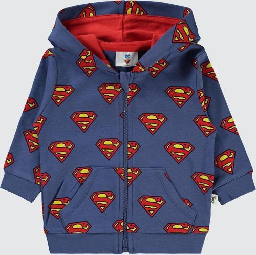 Süperman Erkek Bebek Hırka 6-18 Ay İndigo