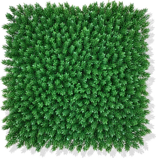 Yapay Çamdalı Bitki Duvar Kaplama 50X50 Cm Koyu Yeşil