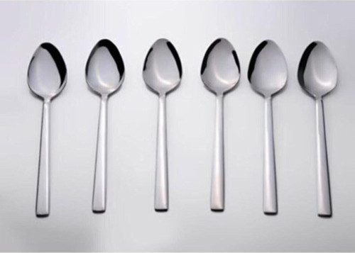 Gri Çelik 12'Li Çubuk Model Çay Kaşığı