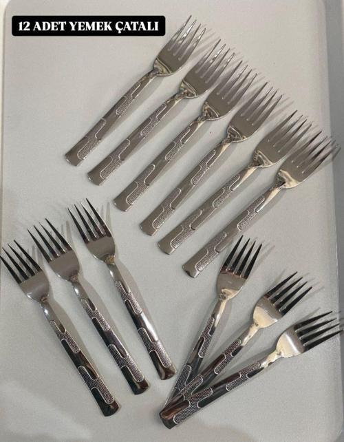 Yemek Çatalı 12 Li 2 Ml Paslanmaz Çelik
