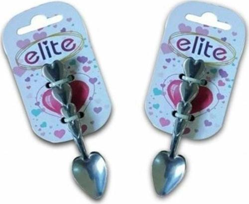 Elite Çay Kaşığı Kalpli 6lı 2 Paket Paslanmaz Çelik