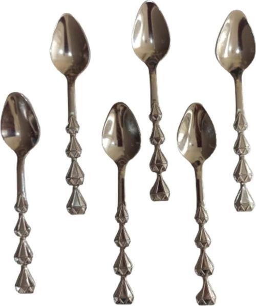 Pırlanta Model 6 Lı Çelik Çay Kaşığı