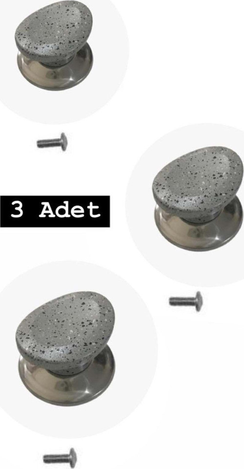 3 Adet Gri Lüx Tüm Tencere Tava Kapaklarına Uygun Bagalit Tepe Cam Tencere Kapağı Kulpu