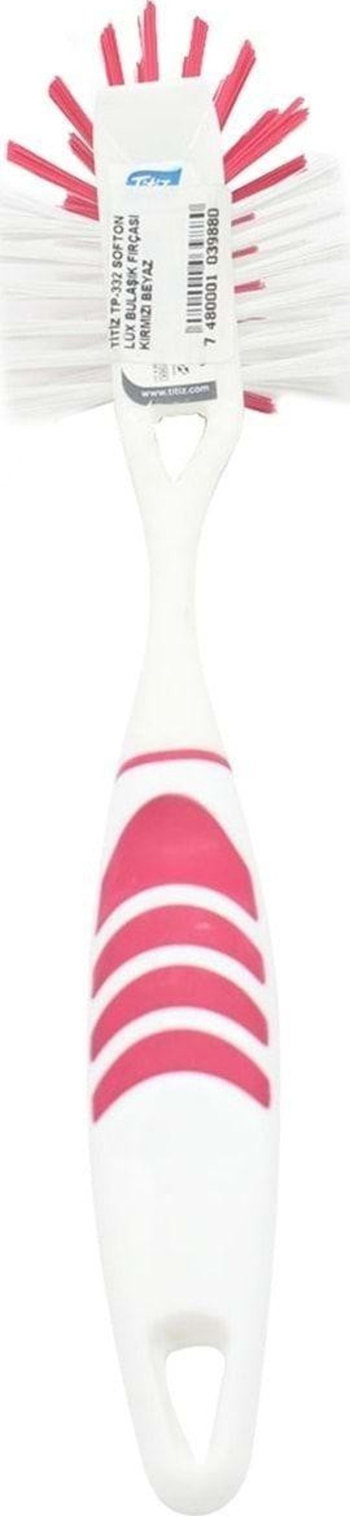 Tp-332 Softon Lüx Bulaşık Fırçası Kırmızı Beyaz