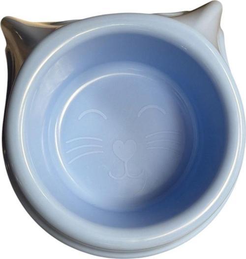Plastik Kedi Kulaklı Mama Ve Su Kabı 400 Ml