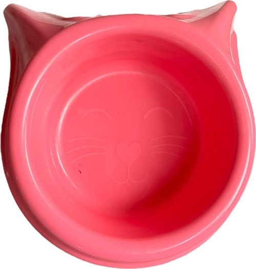 Plastik Kedi Kulaklı Mama Ve Su Kabı 400 Ml