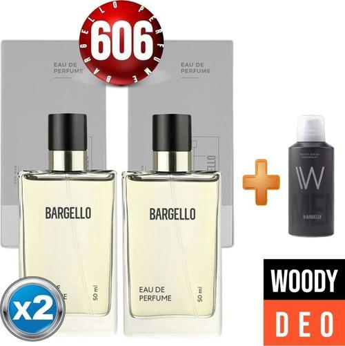 606x2(2ADET) Woody Erkek 50 ml Edp Woody Erkek Deodorant 150 ml