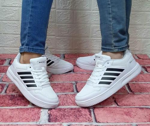 1651 Anatomik Tabanlı Unisex Sneakers Ayakkabı - NKT01651-beyaz siyah-44