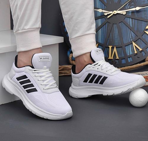 2202-Jamper Anatomik Tabanlı Ultra Hafif Unisex Bağcıklı Sneakers Ayakkabı - NKT02202-BEYAZ-44