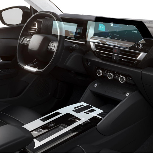 Citroen C4 Suv, C4 X, 2021-2025 Uyumlu Dijital Gösterge, Navigasyon Ve Orta Konsol Koruyucu 3'Lü Set
