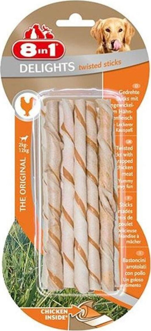 8 In 1 Delights Bones Köpekler Için Ağız Bakım Çubuğu 10 Lu 55 gr