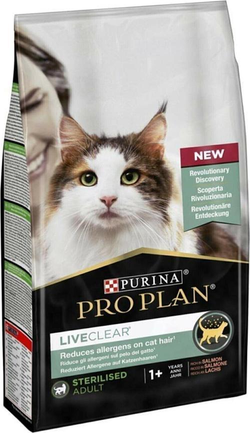 Liveclear Somonlu Alerjen Azaltan Kısırlaştırılmış Kedi Maması 1,4 Kg