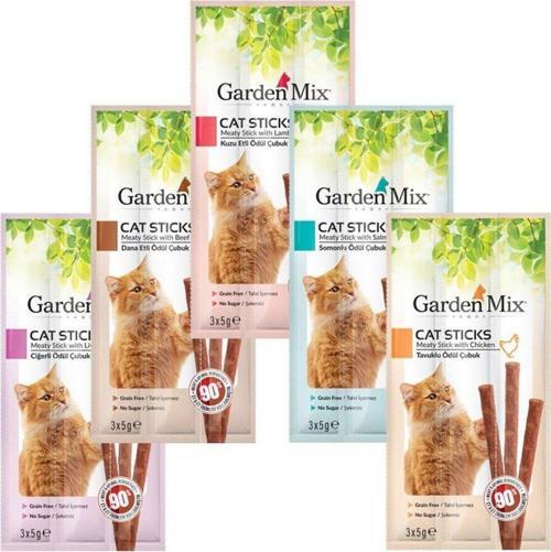 Garden Mix 5 Paket Stick Kedi Ödülü 15*5 gr