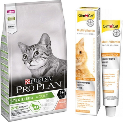 Sterilised Somonlu Kedi Maması 1,5 Kg + Gimcat Kedi Multivitamin 20 Gr (original)