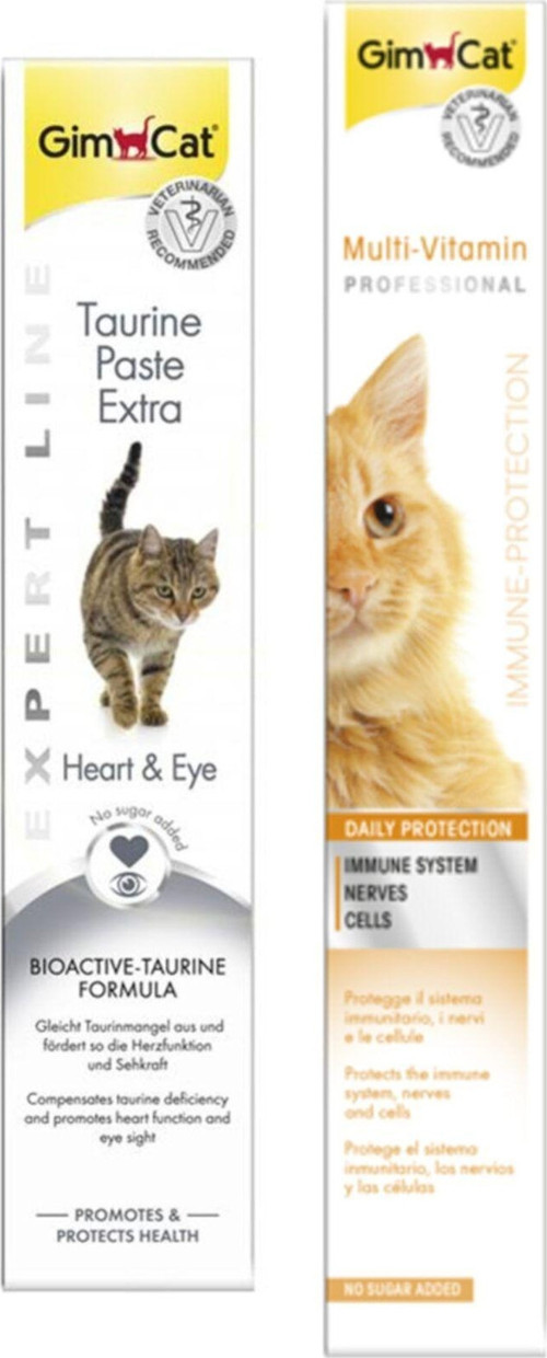Taurine Paste Kalp Ve Göz Sağlığı Destekleyici 50gr + Multi Vitamin Paste Kedi Macunu 100gr