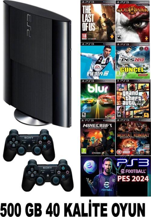 Ps3 500 Gb Süper Slin 40 Adet Dijital Oyun (Yenilenmiş Ps3)