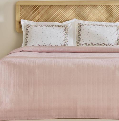 Roshell %100 Pamuk Tek Kişilik Pike Takımı Pudra