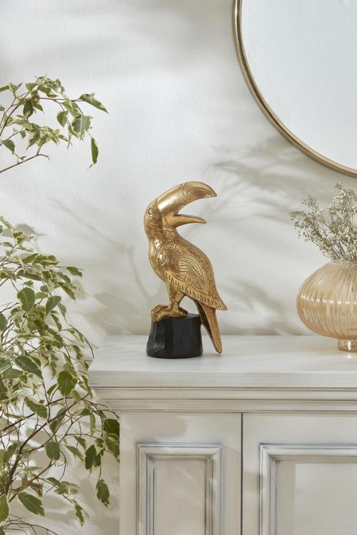 Toucan Biblo 14.5x9.5x30.5 cm Gold