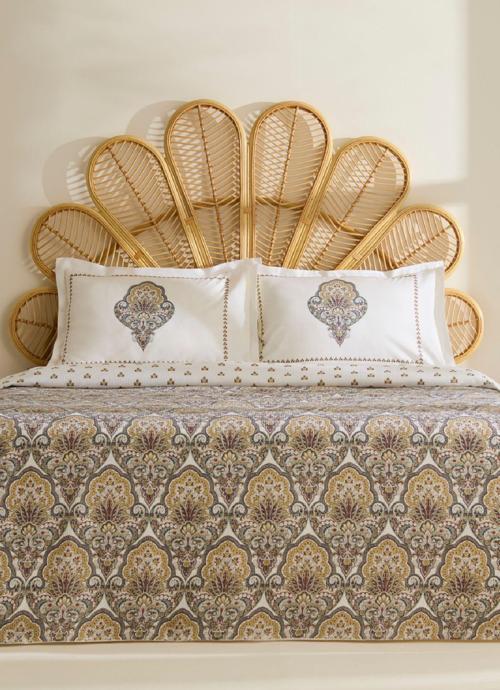 Cherly %100 Pamuk Çift Kişilik Pike Takımı Hardal