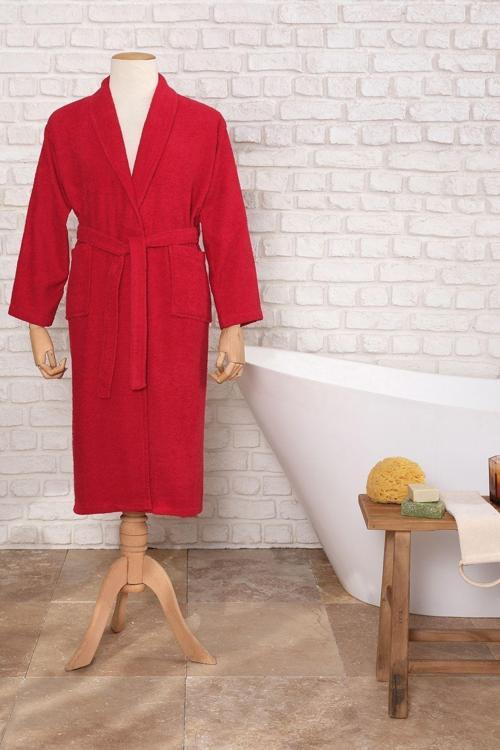 Daily Soft Kırmızı %100 Pamuk Kadın Bornoz S/M