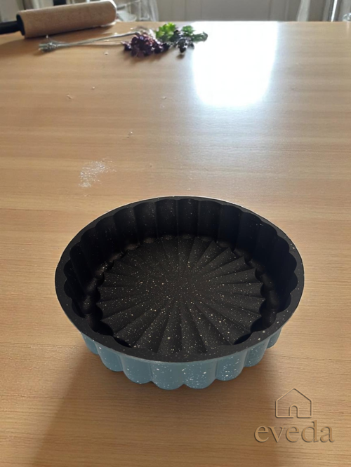 Döküm Düz Dilimli Kek Kalıbı 26 cm Turkuaz