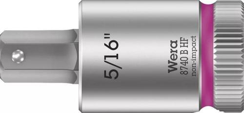 8740 B HF Altıgen Uçlu Zyklop Lokma Bits, 3/8" Soketli, Tutma Fonksiyonlu, 5/16" x 38.5 mm