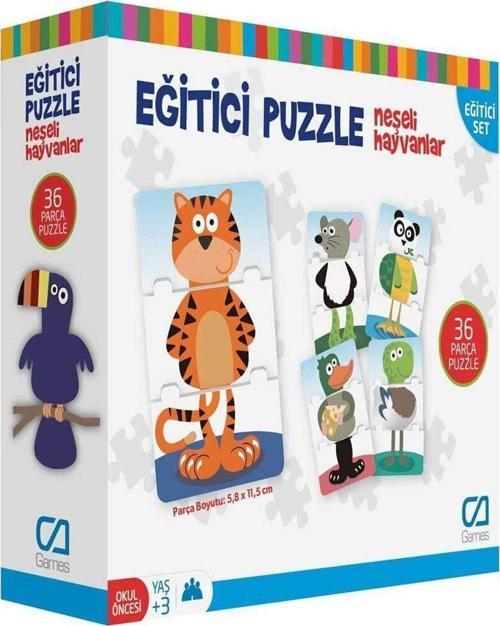 CA.5028 CA Games Eğitici Puzzle Neşeli Hayvanlar