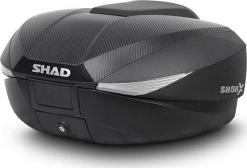 Motosiklet Çanta - Topcase - Sh58X Carbon Genişleyebilen Premium Motosiklet Çanta – 3 Hacimli, Aerodinamik Tasarım