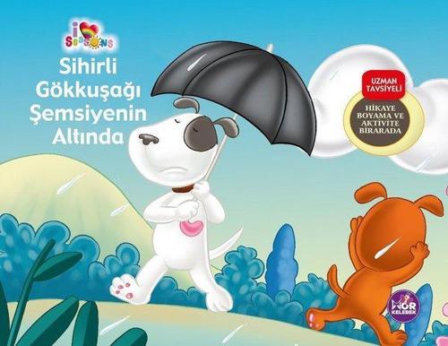 Sihirli Gökkuşağı Şemsiyenin Altında - Hikaye Boyama ve Aktivite Bir Arada