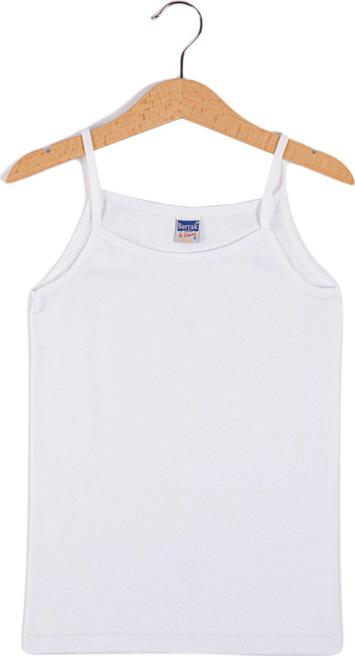 Kız Çocuk Çocuk Ribana Biyeli Pamuk İp Askılı Atlet Berrak-2520