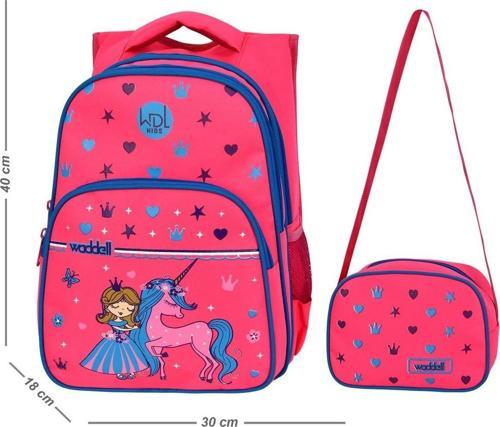Pembe Prenses İlkokul Çantası Beslenme Çantalı 6002