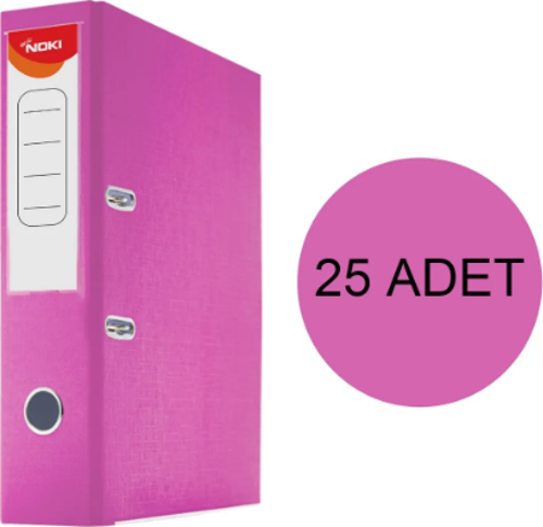Geniş Pembe Büro Klasörü 25 Adet (1 Koli)