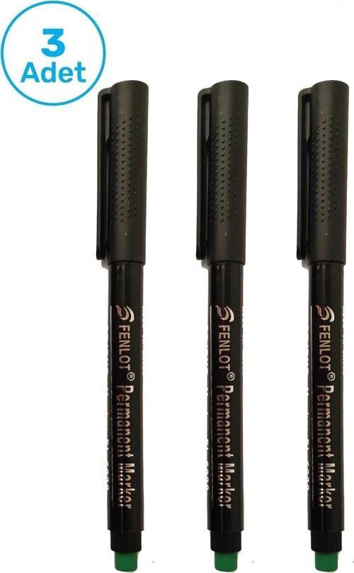 Fenlot Siyah Asetat Permanent Cd Kalemi Medium Uçlu (3lü set)