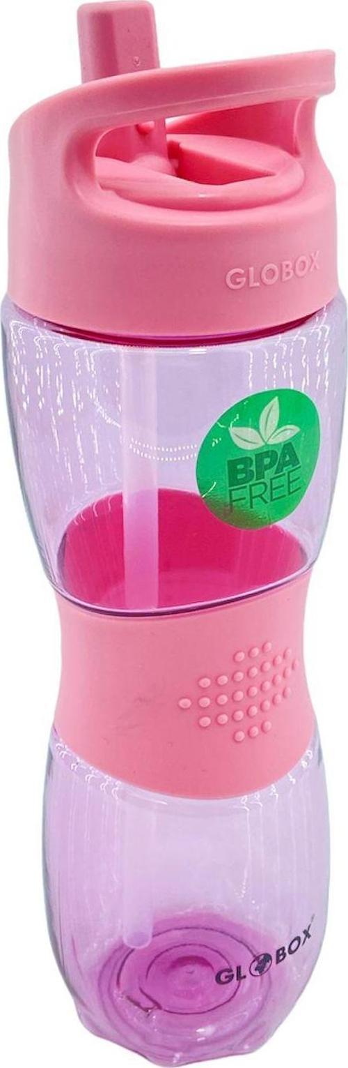 Globox Pipetli Tritan Matara Pembe 600 ML