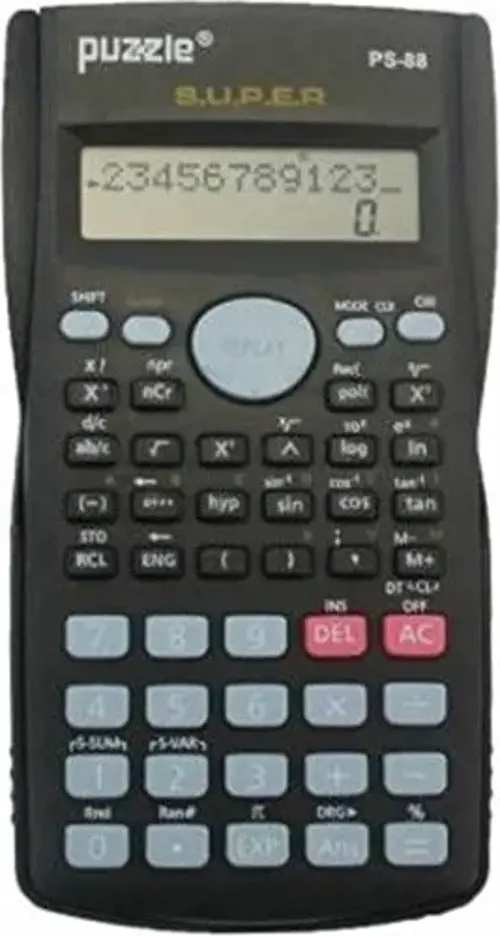 Puzzle Fonksiyonlu Siyah Hesap Makinesi PS-88