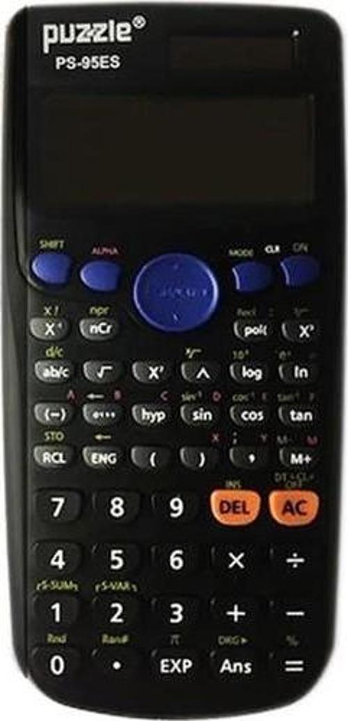 Puzzle Fonksiyonlu Siyah Hesap Makinesi PS-95ES