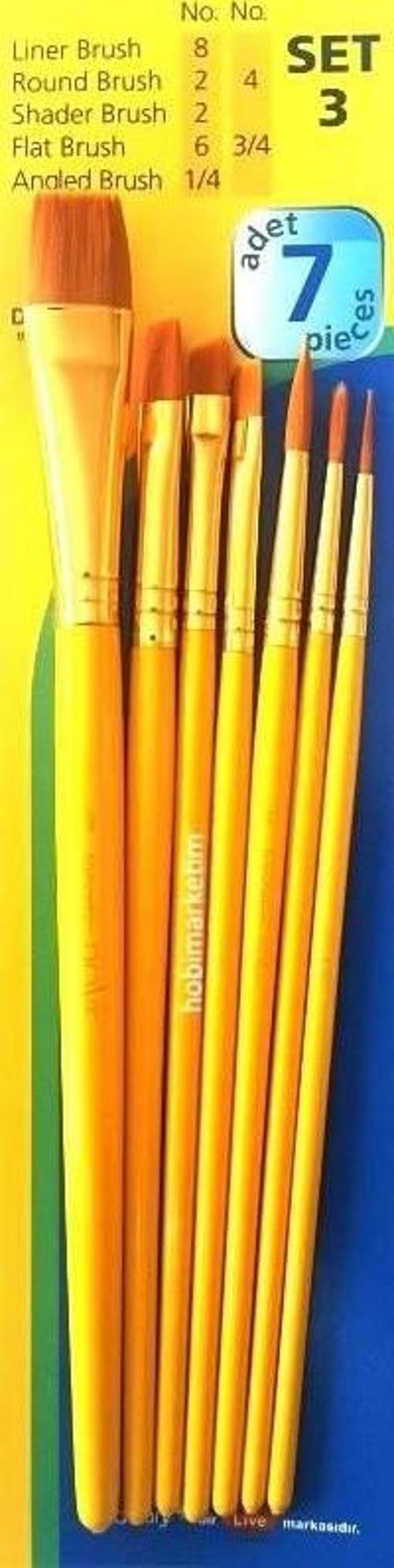 Academy  7'li Fırça Seti (Set 3  F-7500.S3)