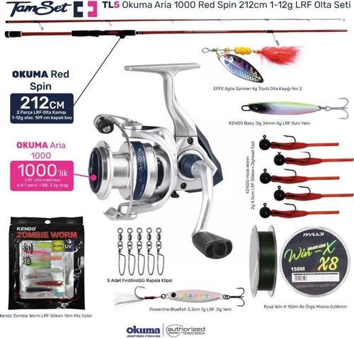 Okuma Aria 1000 Red Spin 212cm 1-12 LRF Olta Seti TL5
