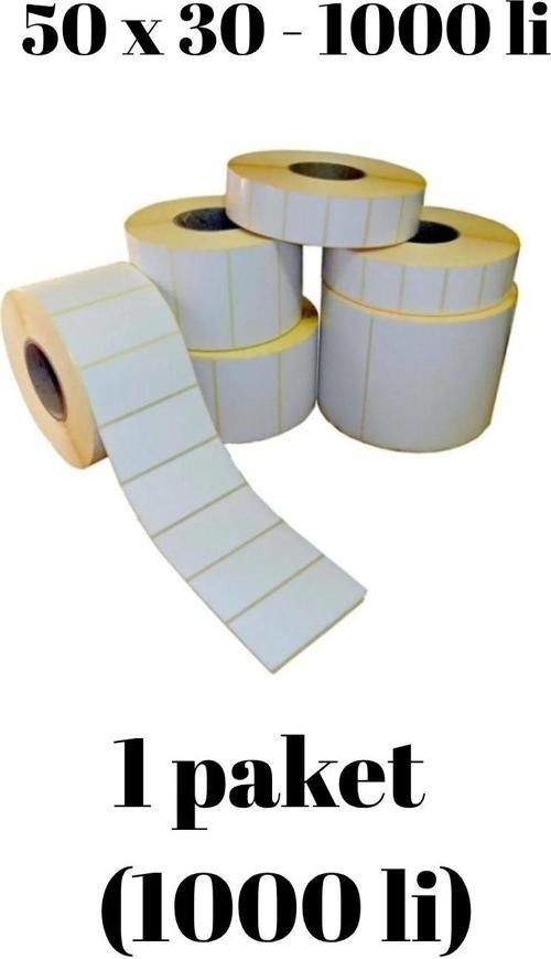 Eko Termal Barkod Rulo Etiket (40lık Kuka) 50x30mm (1000 Li)