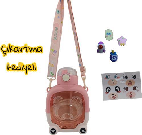 Hediyeli, İthal Lüx Pembe Matara/Suluk 1000 Ml (451)