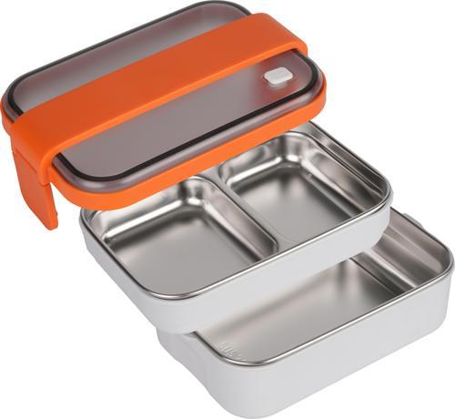 İki Katlı, Paslanmaz Çelik, Beyaz Lunch Box/Yemek Saklama ve Taşıma Kabı 1200 Ml. (304)