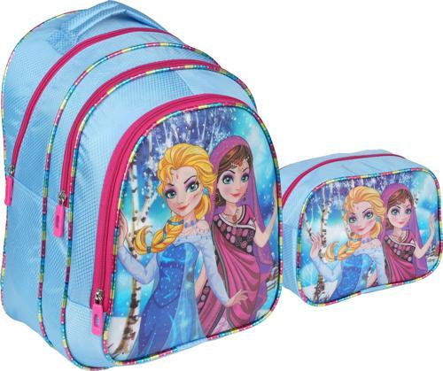 Mavi Frozen Desenli İlkokul Çantası Beslenme Çantalı 1311-5