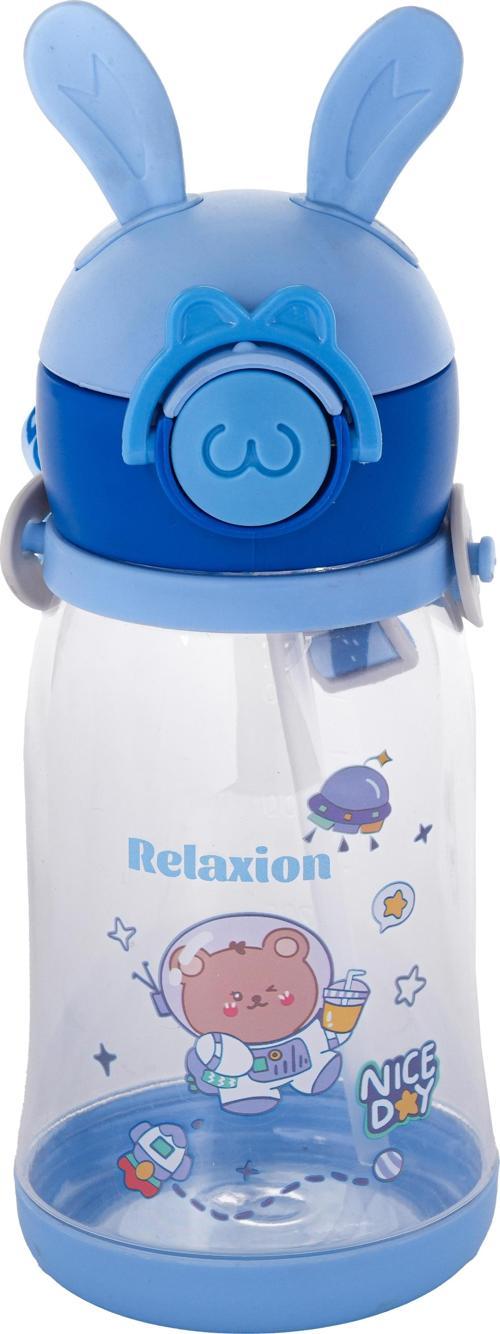 , Kulaklı, Boyun Askılıklı, İthal Lüx Mavi Matara/Suluk 600 Ml (444)